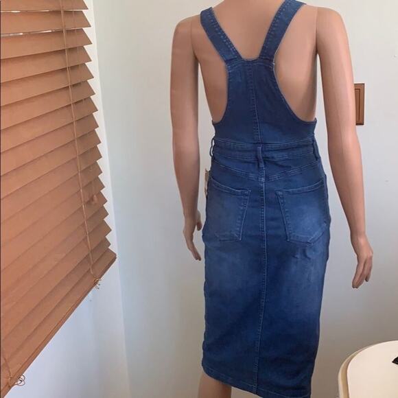 NWT RACHEL RACHEL ROY DEMIN OVERALL MIDI DRESS… - Picture 5 of 8